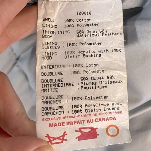 Vintage Mark’s Work Wearhouse Blue Canvas Down Filled Winter Utility Work Coat M - Picture 4 of 16